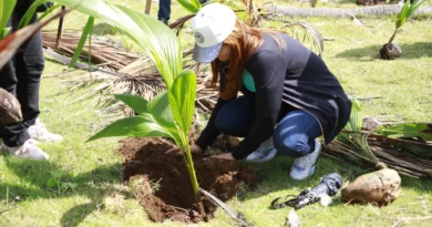 Estudiantes de UAPA en Nagua siembran mil cocoteros en zona costera